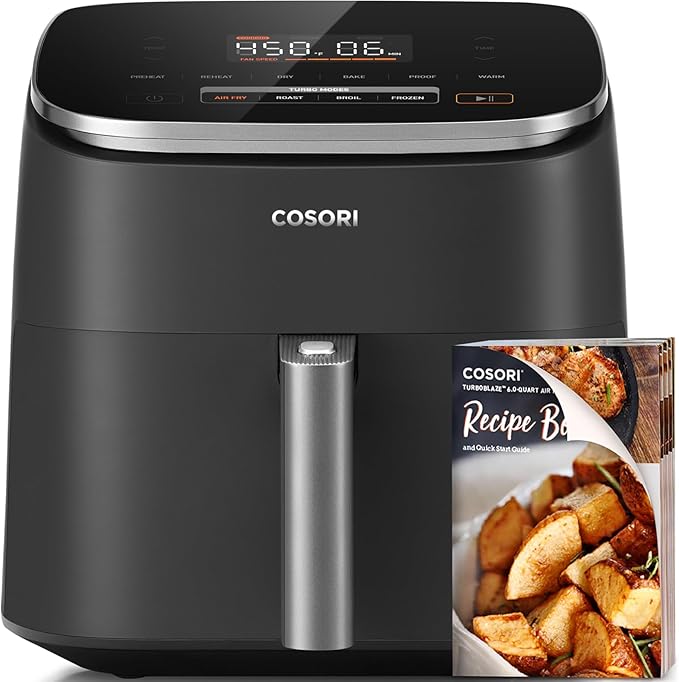 COSORI Air Fryer 9-in-1, Compact & Large 6-Qt, Fast Turbo Modes