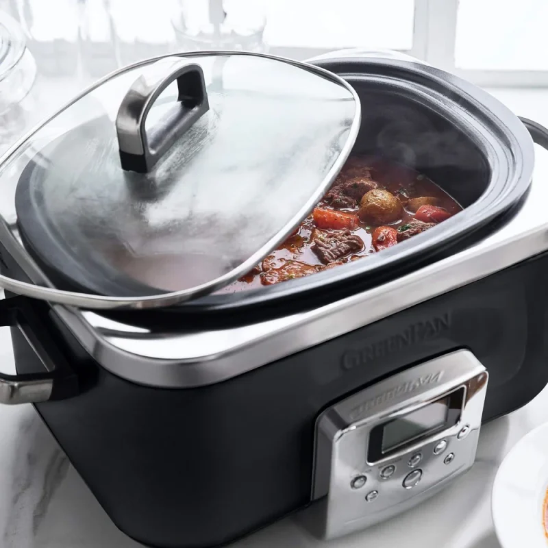 GreenPan Slowcooker - 6.0 liter - Black - Ceramic non-stick coating - Image 4